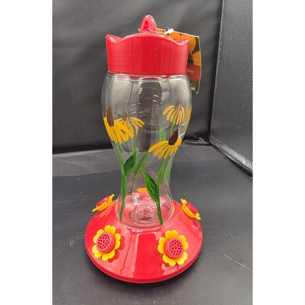 Glass Hummingbird Feeder Heath Flowers Screw On Perch Bloomin Susan